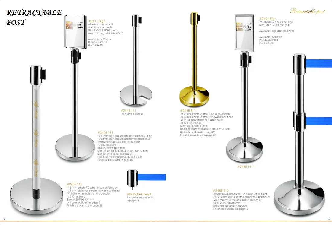 RETRACTABLE POST 262-263